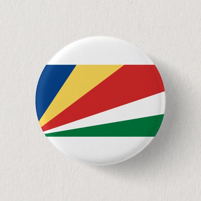 Seychellois Flag, Flag of Seychelles 1 Inch Round Button (Front)