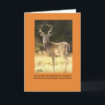 Seymour goes stag holiday card<br><div class="desc">Stag with antlers like Star of David</div>