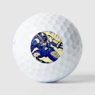 SF Anime Hero - Woodcut (4) Golf Balls