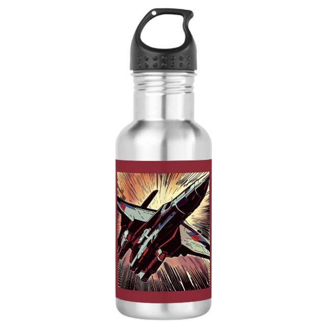 SF - Anime Starfighter Woodcut 2 532 Ml Water Bottle (Front)