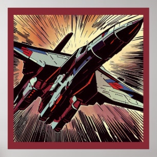 SF - Anime Starfighter Woodcut 2 Poster