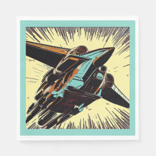 SF - Anime Starfighter Woodcut 3 Napkin