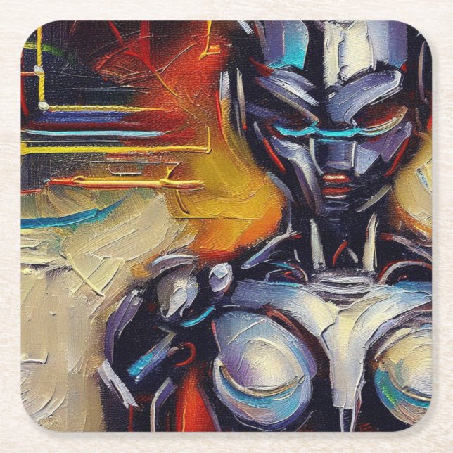 SF - Artificial Intelligence Hero 2 Square Paper Coaster (Front)