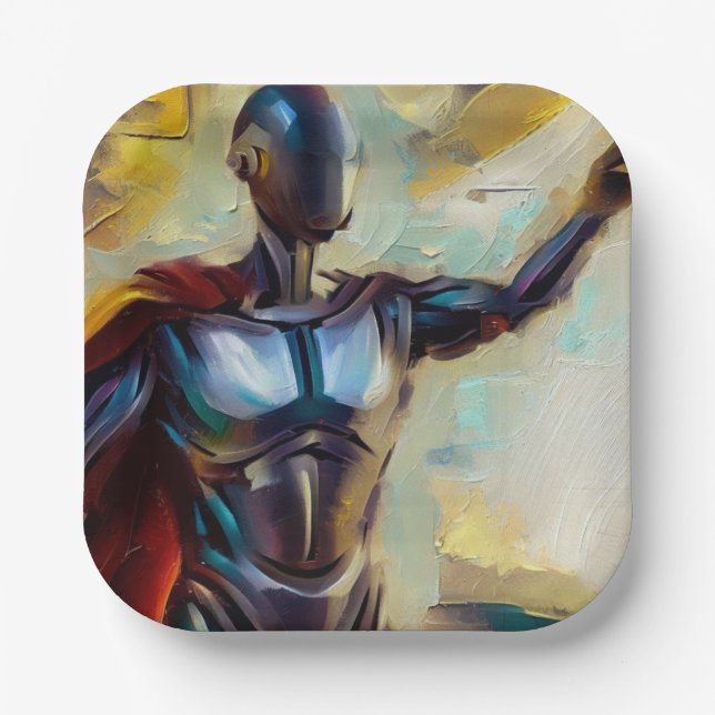 SF - Artificial Intelligence Hero 4 Paper Plate (Front)