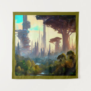SF - City On Forest Planet 1 Tapestry
