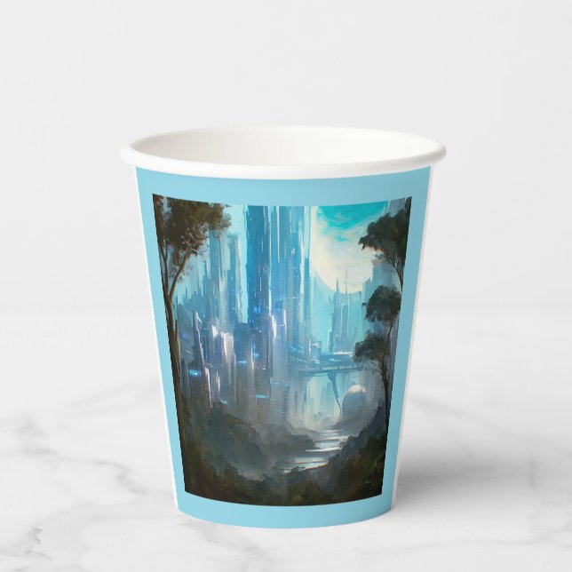 SF - City On Forest Planet 2 Paper Cups (Front)