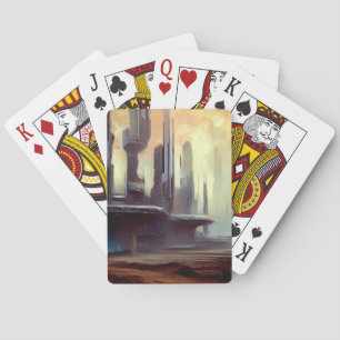 SF City Strange Planet (2) Playing Cards