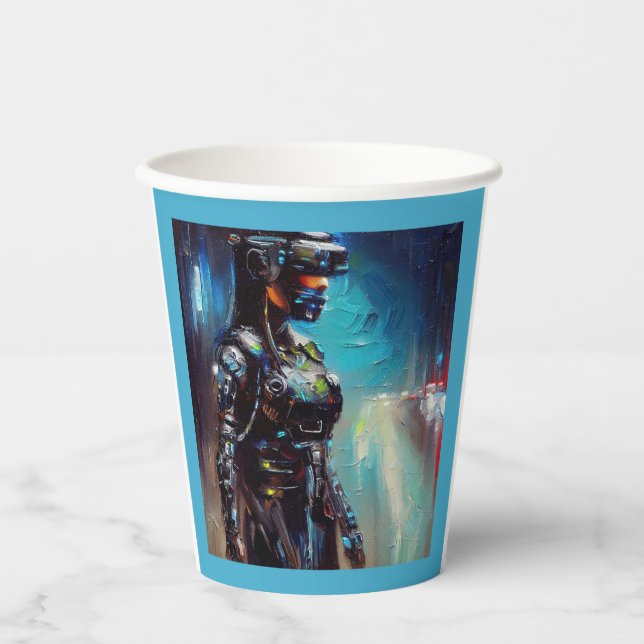 SF - Cyberpunk Hero 2 Paper Cups (Front)