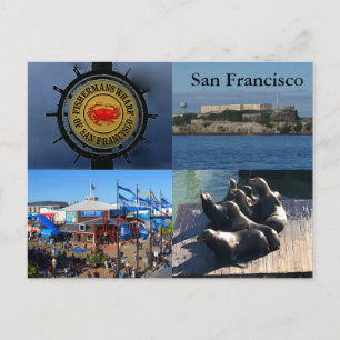 SF Fisherman's Wharf Attractions #1 Postcard