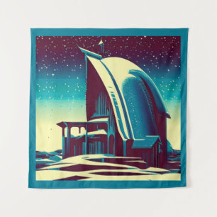 SF Futuristic Church 1 Tapestry