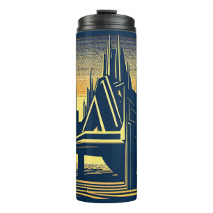 SF Futuristic Church 2 Thermal Tumbler