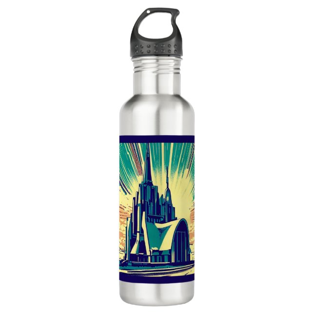 SF Futuristic Church 3 710 Ml Water Bottle (Front)