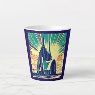 SF Futuristic Church 3 Latte Mug