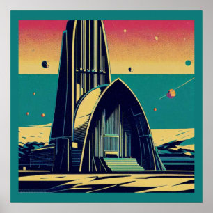 SF Futuristic Church 3 Poster