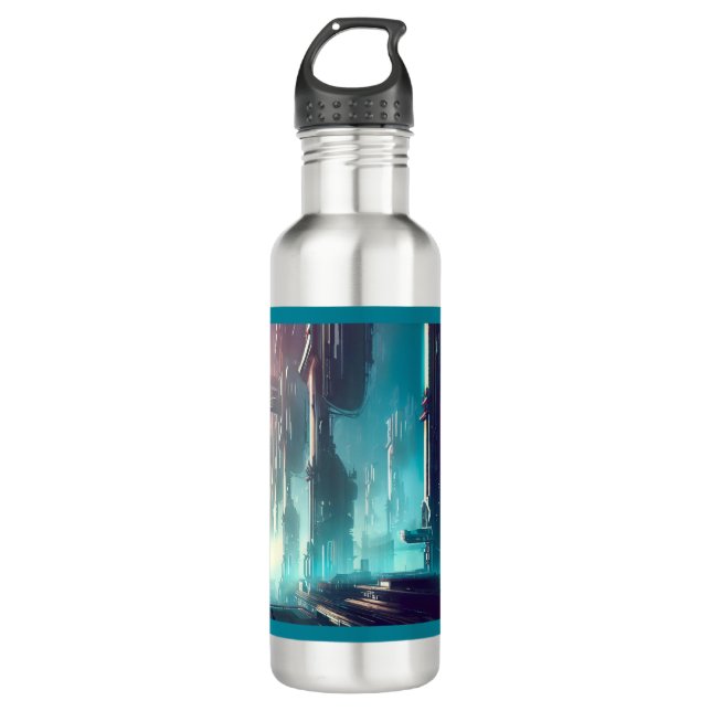 SF Futuristic City 1 710 Ml Water Bottle (Front)