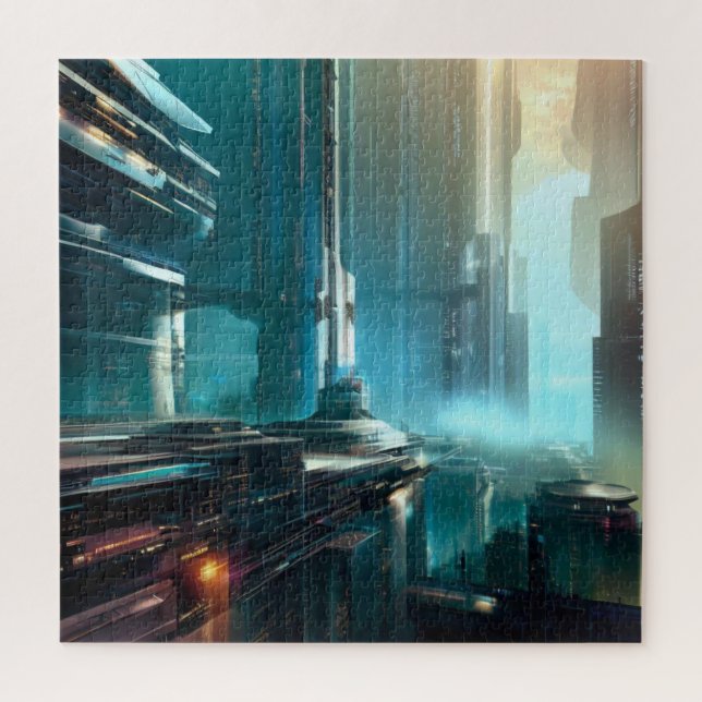 SF Futuristic City (3) Jigsaw Puzzle (Vertical)