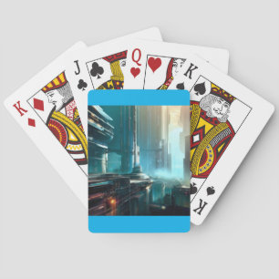 SF Futuristic City (3) Playing Cards