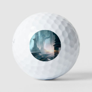 SF Futuristic City (4) Golf Balls