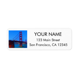 SF Golden Gate Bridge #7 Return Address Labels