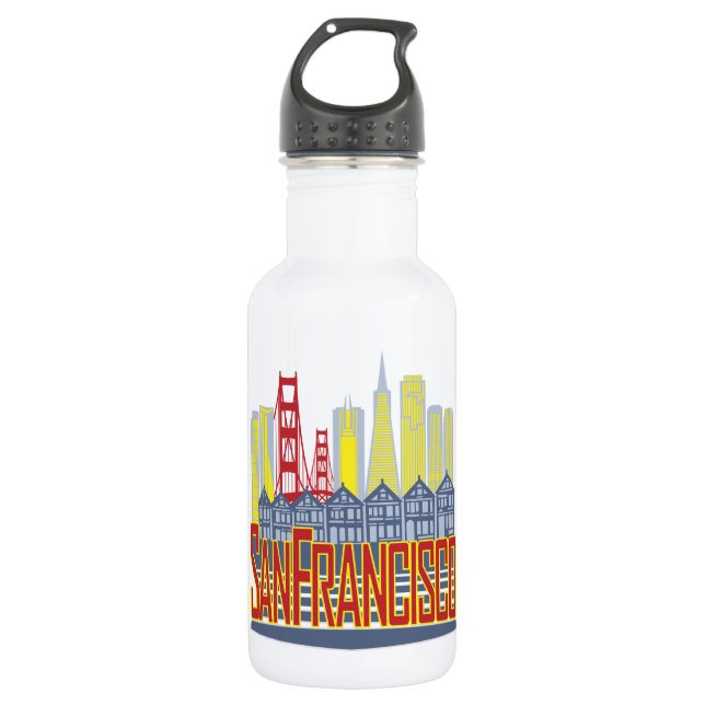 SF Golden Skyline 532 Ml Water Bottle (Front)