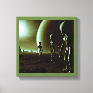 SF Grey Aliens 1 Canvas Print