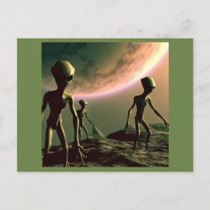 SF Grey Aliens 2 Postcard