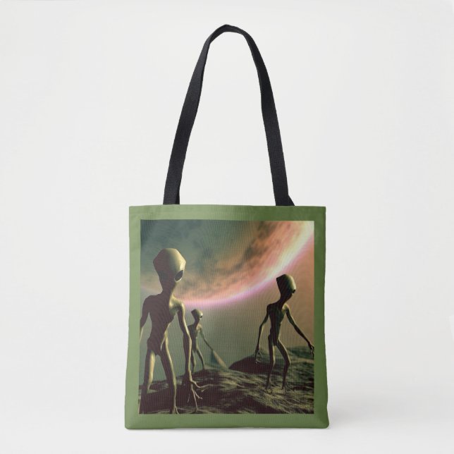 SF Grey Aliens 2 Tote Bag (Front)