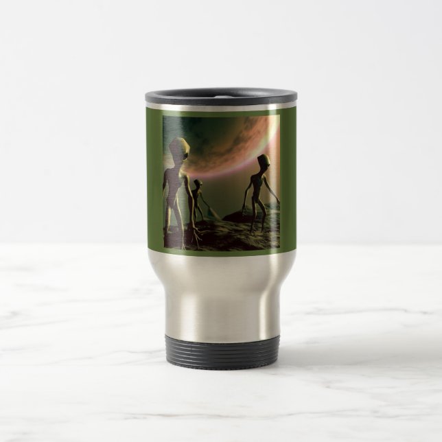 SF Grey Aliens 2 Travel Mug (Center)