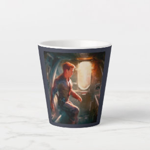 SF Hero Aboard Spaceship 1 Latte Mug