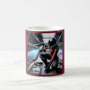 SF Hero Aboard Spaceship 2 Coffee Mug