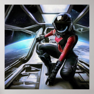 SF Hero Aboard Spaceship 2 Poster