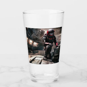 SF Hero Aboard Spaceship 3 Glass
