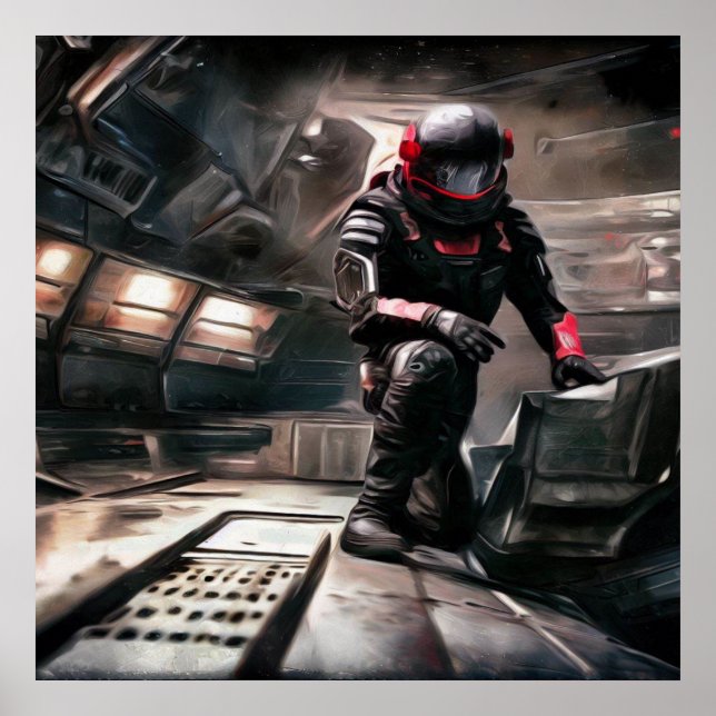 SF Hero Aboard Spaceship 3 Poster (Front)