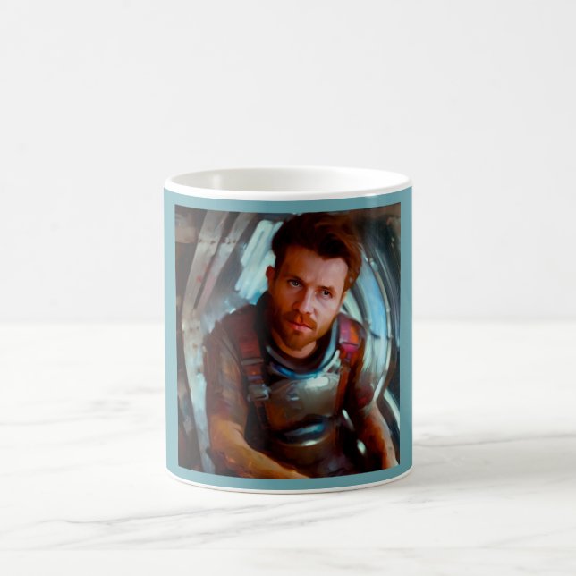 SF Hero Aboard Spaceship 4 Coffee Mug (Center)