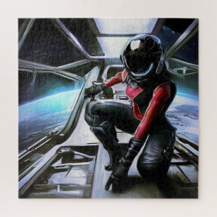 SF Hero In Spaceship (2) Jigsaw Puzzle