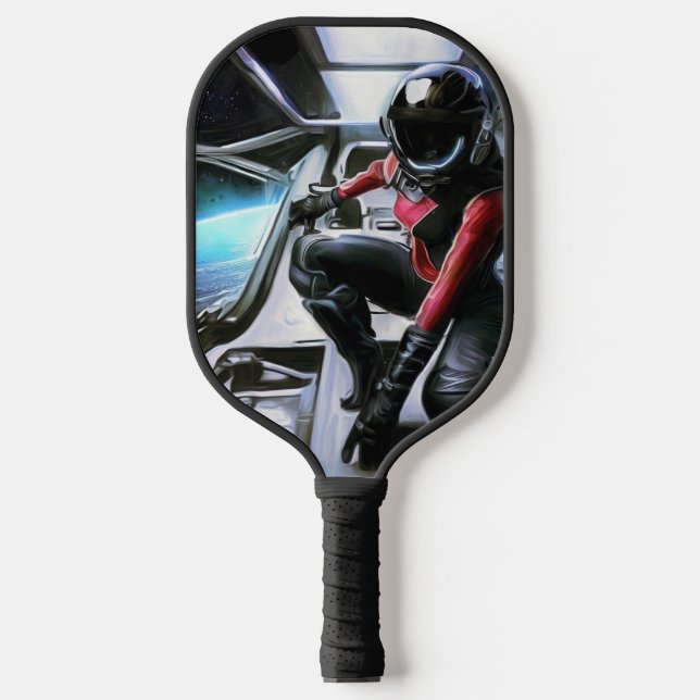 SF Hero In Spaceship (2) Pickleball Paddle (Front)