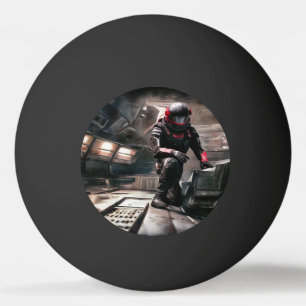 SF Hero In Spaceship (3) Ping Pong Ball