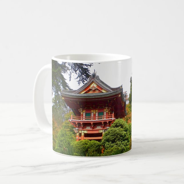 SF Jardin de thé japonais Temple Porte #3 Mug (Devant gauche)