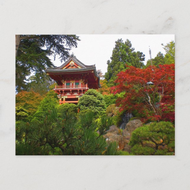 SF Jardin de thé Temple Porte #3 Carte postale (Devant)