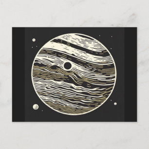 SF Jupiter Woodcut 1 Postcard