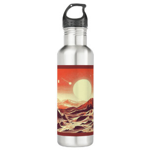 SF Mars Landscape Woodcut 2 710 Ml Water Bottle