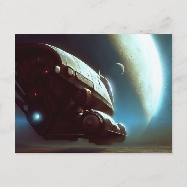 SF Orbiting Spaceship 1 Postcard (Front)