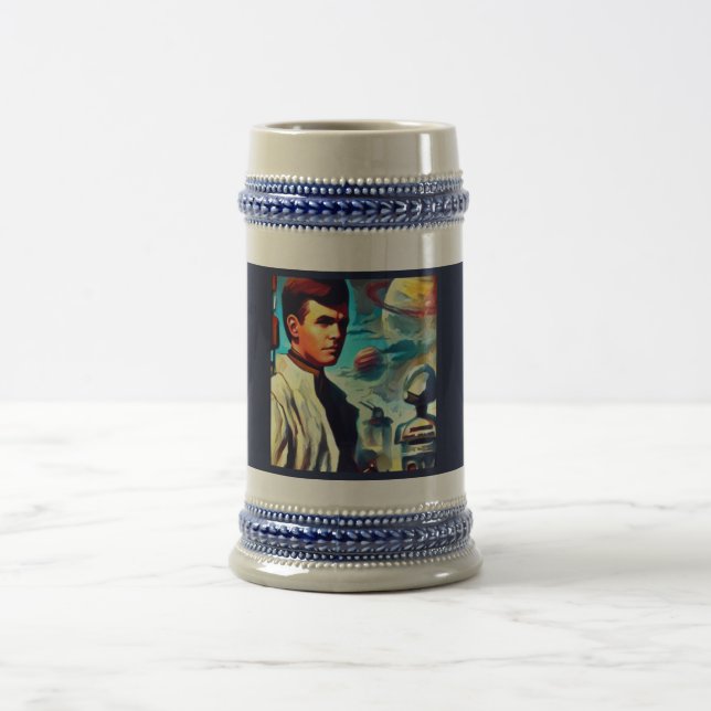 SF Pulp Magazine Cover Style 2 Beer Stein (Center)