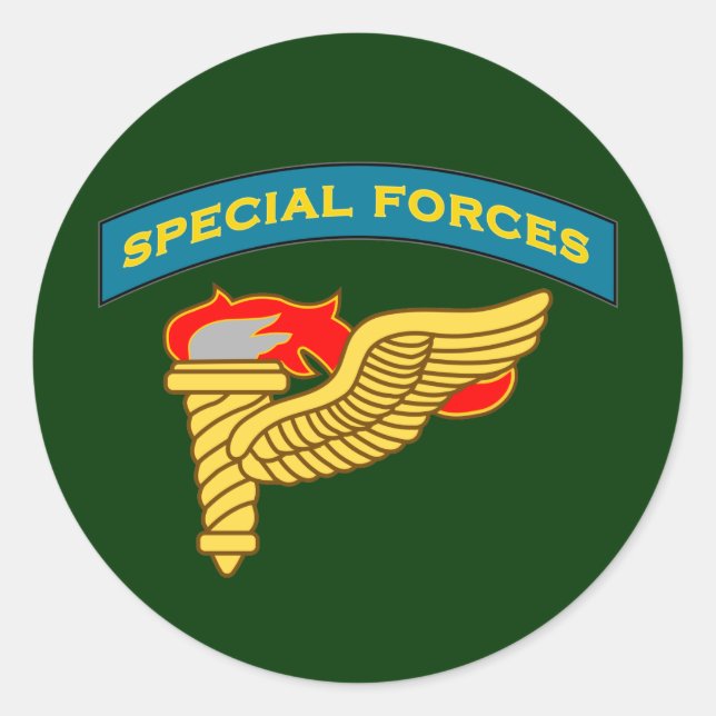 SF Q-tab and Pathfinder badge Classic Round Sticker (Front)