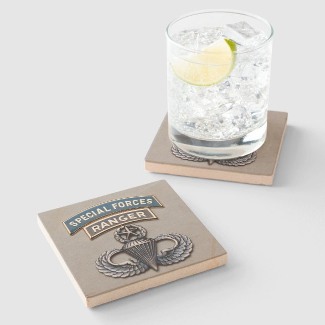 SF Ranger Master Airborne Stone Coaster (Side)