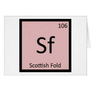 Sf - Scottish Fold Cat Chemistry Periodic Table