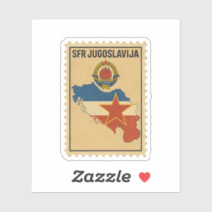 SFR Yugoslavia Vintage Socialist Map Stamp