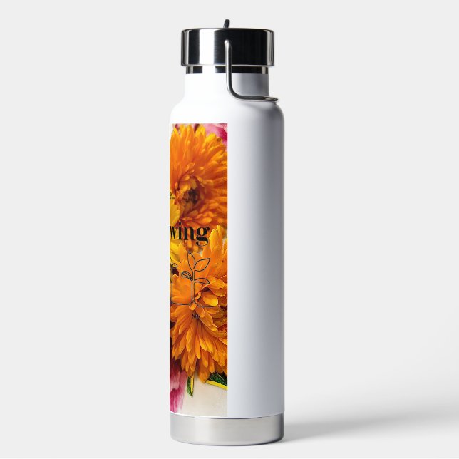 SFS Stainless Steel Water Bottle with Straw  (Left)