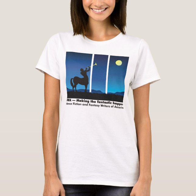 SFWA -- making the fantastic happen t-shirt (Front)