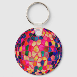 SG Light Red Glowing Crystal  Ball Keychain